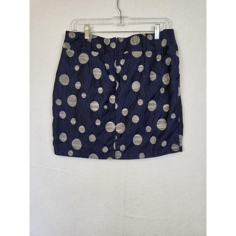 Charlotte Russe Womens Mini Skirt High Waist Polka Dot Navy White Size 10 - Picture 4 of 6